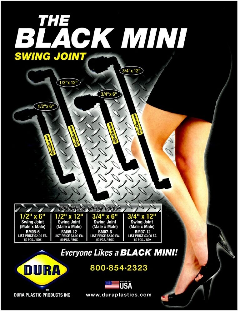 The Black Mini Swing Joint Dura Plastics